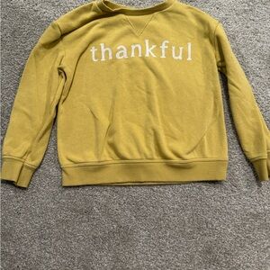Kids Thankful Mustard Sweatshirt